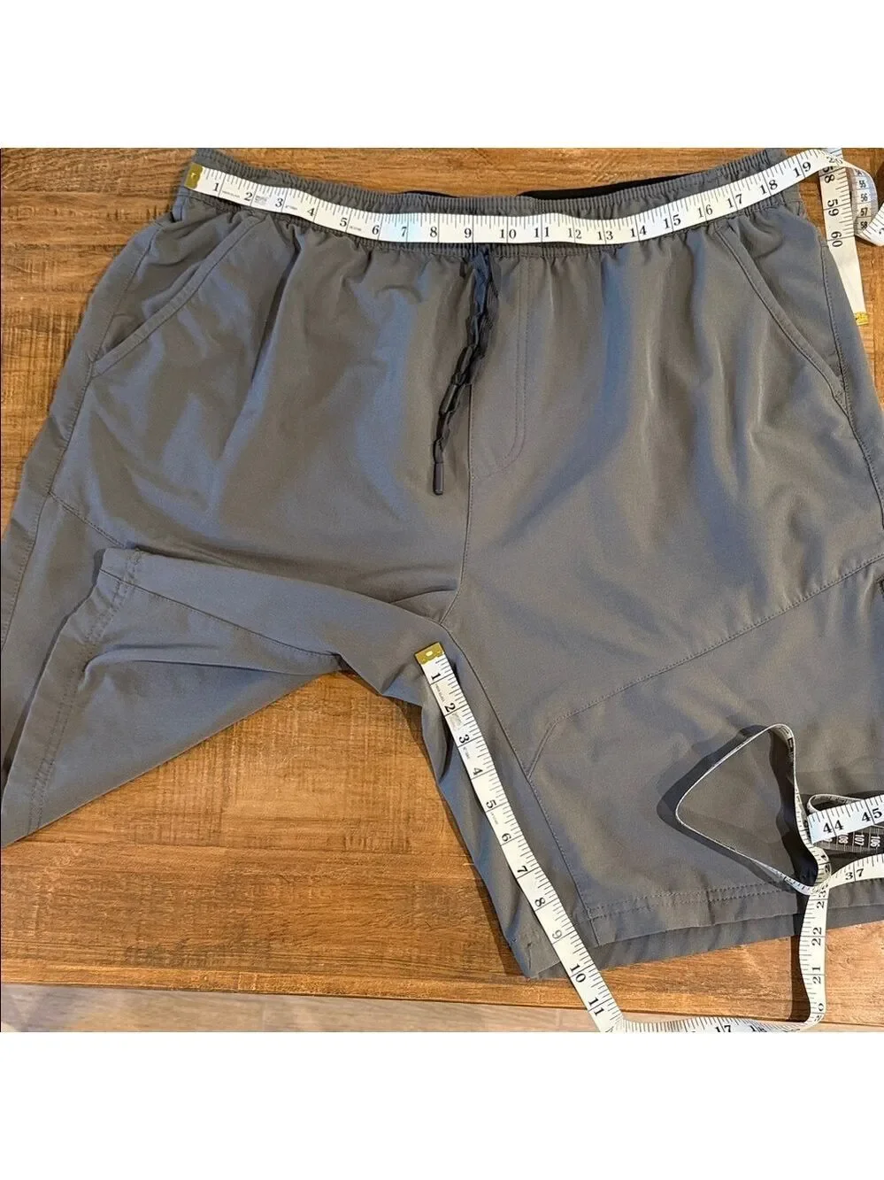 Gerry Men's Gray 4-Way Stretch, Elastic Waistband Lightweight Trail Short Sz XXL